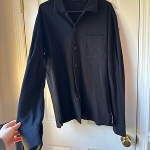 Theory Mens Thermal Black Overshirt